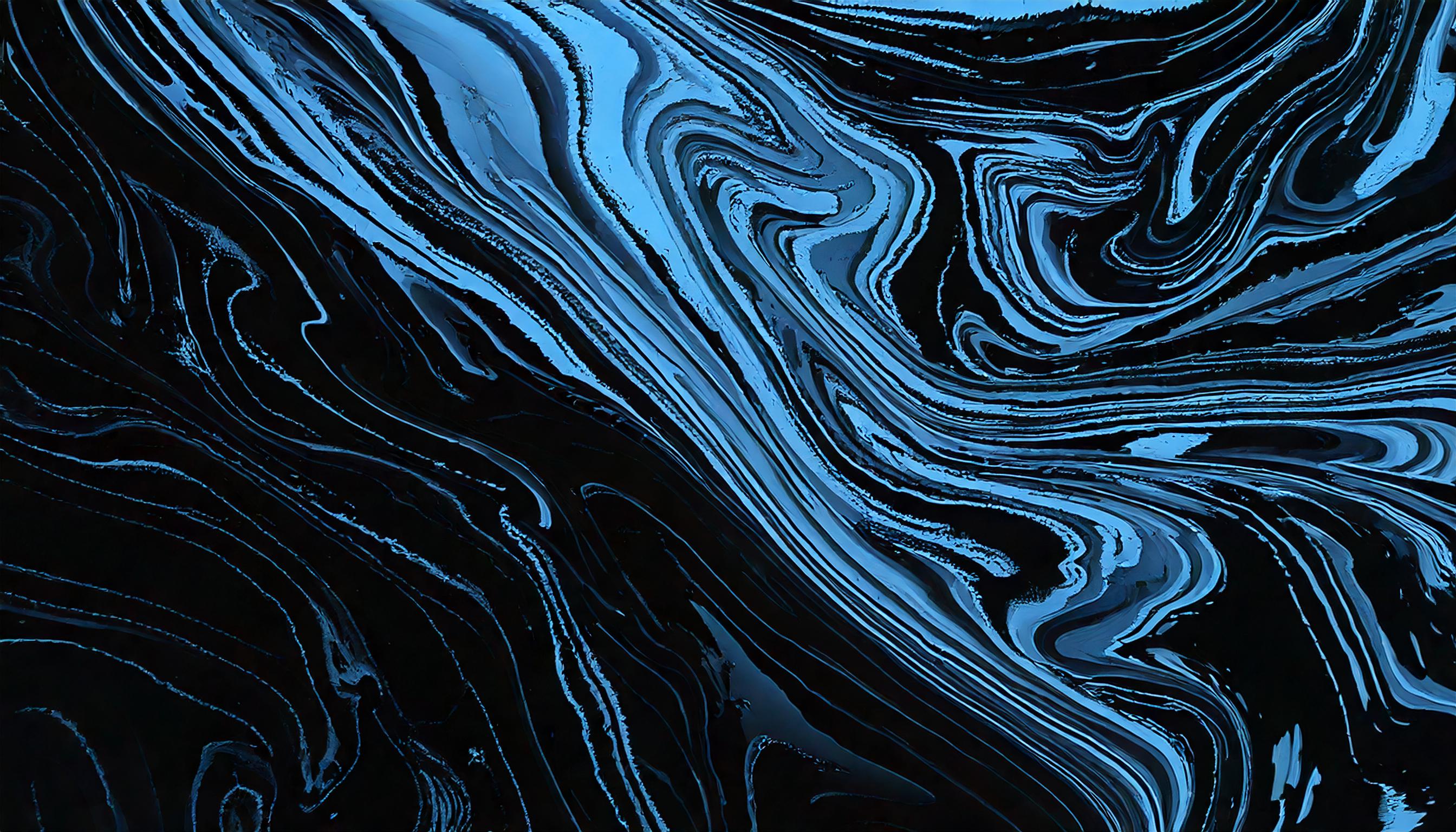 黒と水色の禍々しいマーブル背景フリー素材