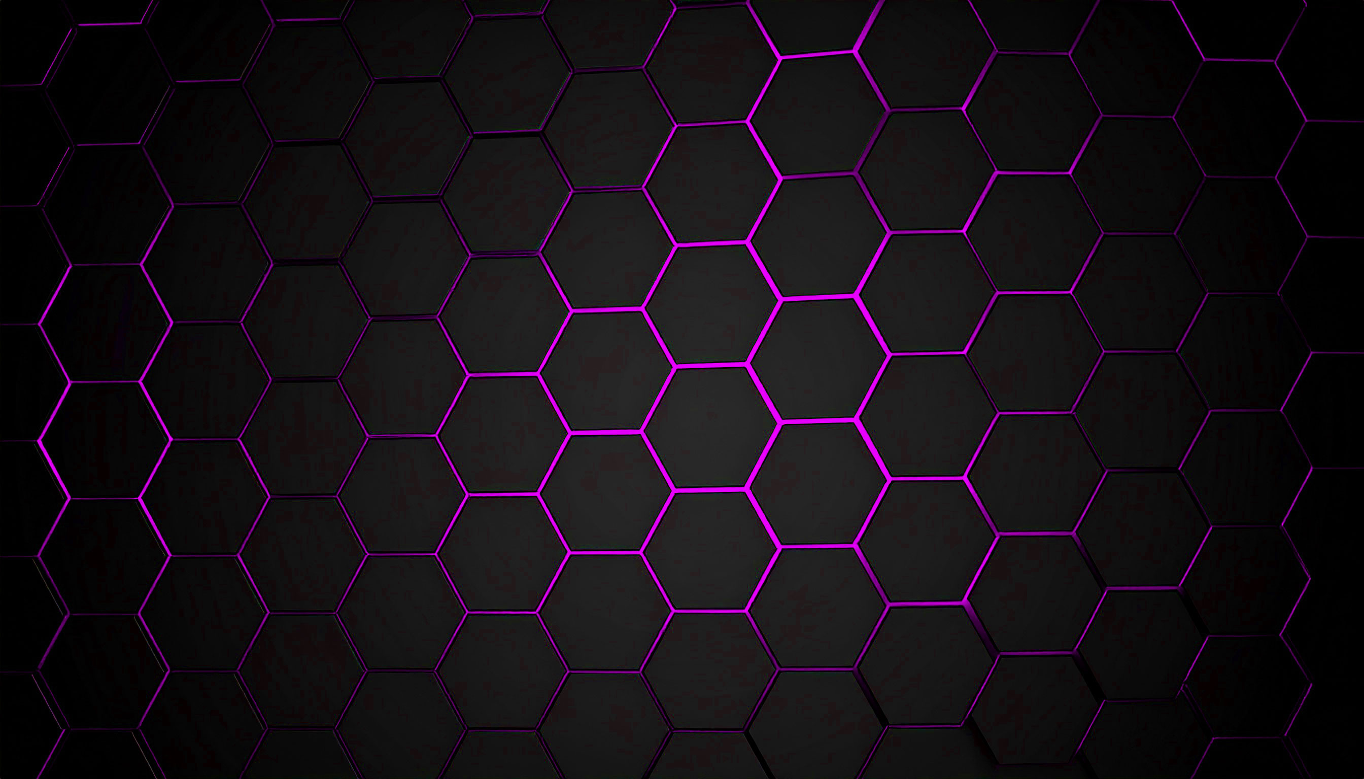 黒とピンクのかっこいい六角形のグラデーション背景フリー素材